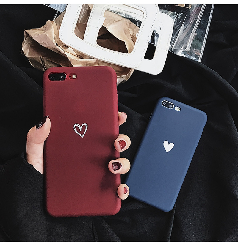 Heart Patterned Soft Phone Case for iPhone